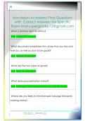 Mandalyn Academy Final Questions  with  Correct Answers  for Specific  Exam Mail supergrades12&commat;gmail&period;com 