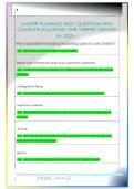MASTER PLUMBING WSSC QUESTIONS WITH  COMPLETE SOLUTIONS 100&percnt; VERIFIED GRADED  A&plus; 2025