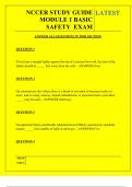  NCCER STUDY GUIDE MODULE 1 BASIC SAFETY EXAM QUESTIONS AND ANSWERS 2025