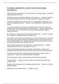 FLORIDA ASSISTED LIVING FACILITIES EXAM REVIEW 02