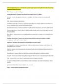 HITT 1211 Test 1 Chapters 1 -3 Introduction to Information Systems for Health Information Technology Questions Answered Correctly 