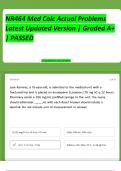 NR464  &vert; Med Calc &rcub;  Actual Problems  &vert; Latest Updated Version  &vert; Graded A&plus;  &vert; PASSED
