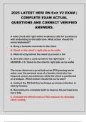 2025 LATEST HESI RN Exit V2 EXAM &vert; COMPLETE EXAM ACTUAL QUESTIONS AND CORRECT VERIFIED ANSWERS&period;