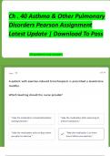 Ch &period; 40  &vert; Asthma & Other Pulmonary Disorders &vert;  Pearson Assignment  &vert; Latest Update &vert;  Download To Pass