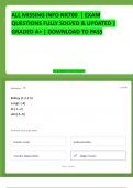 ALL MISSING INFO NR700 EXAM  &vert; QUESTIONS FULLY SOLVED & UPDATED &vert;  GRADED A&plus; 