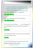 NAO VOLUME 3 Questions with   Correct Answers  for Specific Exam  Mail supergrades12&commat;gmail&period;com 