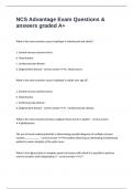 NCS Advantage Exam Questions & answers graded A&plus;