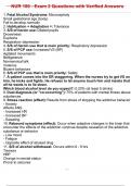 NUR 180 - Exam 2 Questions with Verified Answers