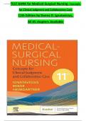 TEST BANK for Medical-Surgical Nursing&colon; Concepts for Clinical Judgment and Collaborative Care 11th Edition by Donna D&period; Ignatavicius&comma; All 65 chapters Available