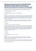 HESI Pharmacology Exam Practice 2025 &lpar;NCLEX PN&rpar; &ndash; Two Exam Versions 2025&ndash;2026&comma; Complete Practice Test Material Verified Questions and Answers 