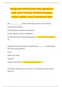 Walgreens PTCB Exam Prep Questions with 100&percnt; Correct Verified Answers Latest update 2025 Guaranteed Pass