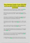Texas Insurance Practice Exam UPDATED  ACTUAL QUESTIONS AND CORRECT  ANSWERS