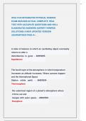 WGU C165 INTEGRATED PHYSICAL SCIENCE  EXAM 2025&sol;2026 ACTUAL COMPLETE  REAL  TEST WITH ACCURATE QUESTIONS AND WELL   ELABORATED ANSWERS &lpar;EXPERT VERIFIED  SOLUTIONS&rpar; A NEW UPDATED VERSION   &vert;GUARANTEED PASS A&plus; &period; 