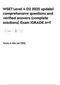 WSET Level 4 D2 2025 update&vert; comprehensive questions and verified answers &lpar;complete solutions&rpar; Exam &vert;GRADE A&plus;&excl;&excl;