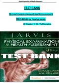 TEST BANK - Carolyn Jarvis&comma; Physical Examination and Health Assessment 9th Edition&comma; Verified Chapters 1 - 32&comma; Complete Newest Version