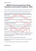 NBDHE Pharmacology Exam Study Questions and Answers Graded A&plus; 2025