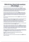 OSHA- 30- Construction questions with  correct answers