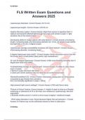 FLS Written Exam Questions and Answers 2025