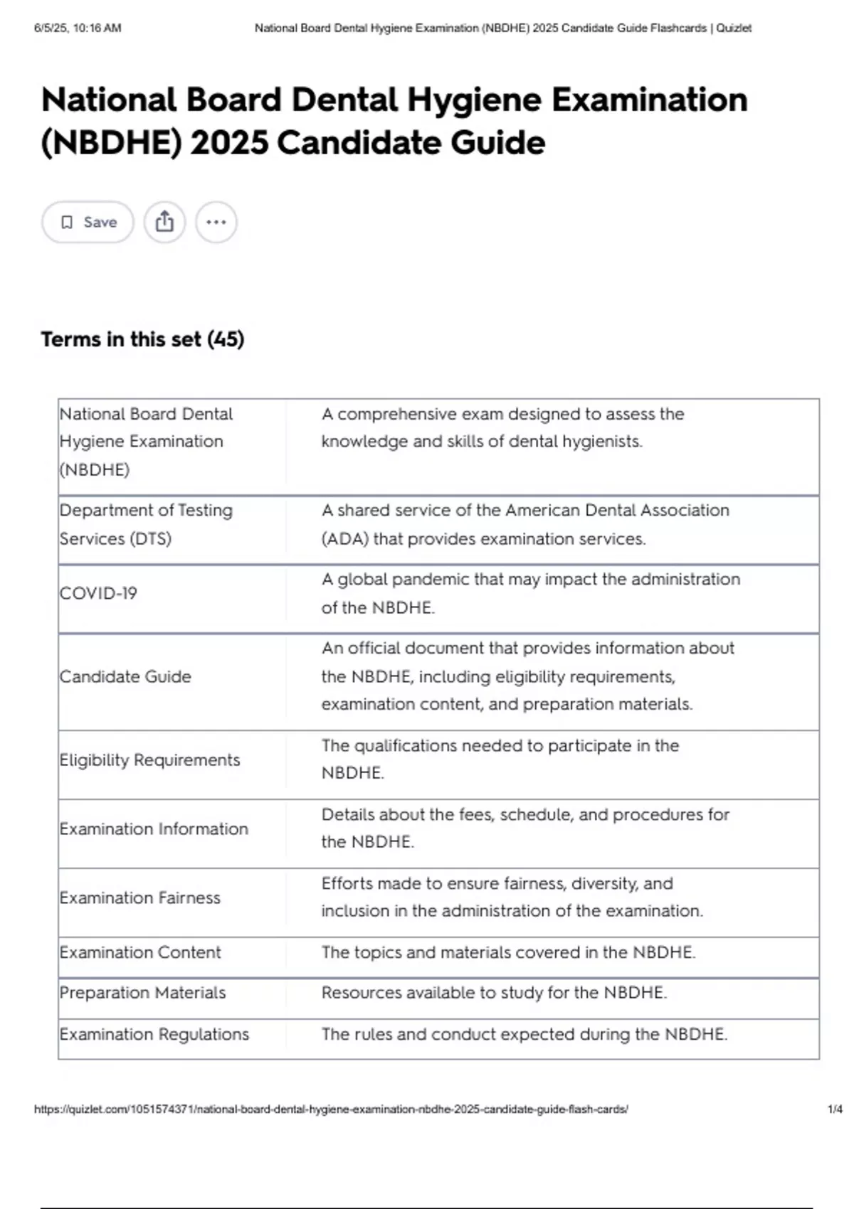 National Board Dental Hygiene Examination (NBDHE) 2025 Candidate Guide ...