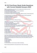 IS 312 Final Exam Study Guide Questions with Correct Detailed Answers 2025