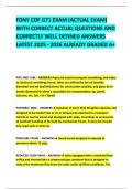 FDNY COF G71 EXAM &lpar;ACTUAL EXAM&rpar; WITH CORRECT ACTUAL QUESTIONS AND CORRECTLY WELL DEFINED ANSWERS LATEST 2025 - 2026 ALREADY GRADED A&plus;