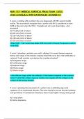 NUR 1211 MEDICAL SURGICAL FINAL EXAM &vert;2025-2026&vert;250Qs&As WITH RATIONALES&vert;GRADED A&plus;