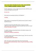 2025-2026 NR293 PHARMACOLOGY FINAL EXAM REVIEW-&vert;100&percnt; VERIFIED ANSWERS&vert;ALREADY&plus;GRADE