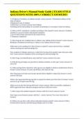 Indiana Driver's Manual Study Guide &vert;&vert; EXAM-STYLE QUESTIONS WITH 100&percnt; CORRECT ANSWERS&excl;&excl;