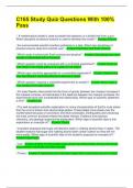 C165 Study Quiz Questions With 100&percnt; Pass
