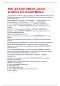 ACC LEA Exam 2025&sol;26 Updated questions and answers Newest 
