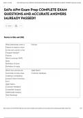 SAFe APM Exam Prep COMPLETE EXAM QUESTIONS AND ACCURATE ANSWERS &vert;ALREADY PASSED&excl;&excl;