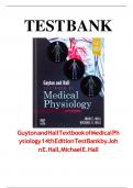 Test Banks For Guyton and Hall Textbook of Medical Physiology 14th Edition by John E&period; Hall&semi; Michael E&period; Hall&comma; Chapters 1 - 86