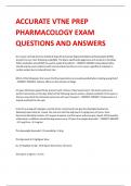 ACCURATE VTNE PREP  PHARMACOLOGY EXAM QUESTIONS AND ANSWERS  