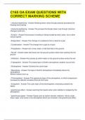 C165 OA EXAM QUESTIONS WITH CORRECT MARKING SCHEME 