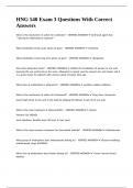 HNG 540 Exam 3 Questions With Correct Answers&period;