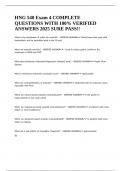HNG 540 Exam 4 COMPLETE QUESTIONS WITH 100- VERIFIED ANSWERS 2025 SURE PASS&excl;&excl;&period;