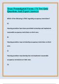 Texas Promulgated Forms 174 Test Quiz Questions And Expert Answers