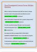 Texas Promulgated Contract Forms 196 Quiz Questions With High Expert Correct Answers