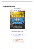 Solution Manual For Automotive Technology&comma; A Systems Approach&comma; 4th Canadian Edition by Erjavec