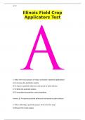 Illinois Field Crop Applicators Test Exam Questions And Correct Answers
