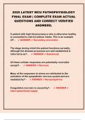 2025 LATEST WCU PATHOPHYSIOLOGY FINAL EXAM &vert; COMPLETE EXAM ACTUAL QUESTIONS AND CORRECT VERIFIED ANSWERS&period;