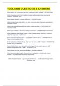 TOOLING U TEST CORRECT QUESTIONS & ANSWERS&lpar;RATED A&plus;&rpar;COMPLETE EXAM BUNDLE