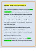 Palantir Behavioral Interview  Exam Prep Questions And  Answers &vert; To help You Ace 