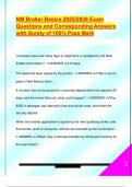 NM Broker Basics 2025&sol;2026 Exam  Questions and Corresponding Answers  with Surety of 100&percnt; Pass Mark