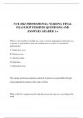 NUR 4825 PROFESSIONAL NURSING  FINAL EXAM 2025 VERIFIED QUESTIONS AND ANSWERS GRADED A&plus;