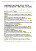 CHEM 1100 &vert; ACTUAL STUDY SET &vert; QUESTIONS WITH VERIFIED ANSWERS