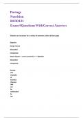 Portage Nutrition BIOD121 Exam 4 Questions With Correct Answers&period;