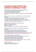 D196 WGU EXAM SOLVED 100&percnt; CORRECT &lpar;VERIFIED&rpar; A&plus; PASS