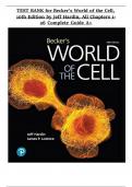 Test Bank - Becker's World of the Cell&comma; 10th Edition &lpar;Hardin&comma; 2022&rpar; Chapter 1-26 &vert; All Chapters