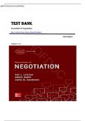 TEST BANK FOR Essentials of Negotiation 6th Edition by Roy Lewicki&comma; Bruce Barry & David Saunders  &comma; ISBN&colon; 9780077862466 Chapter 1-12 &vert;All Chapters Verified&vert; Guide A&plus;
